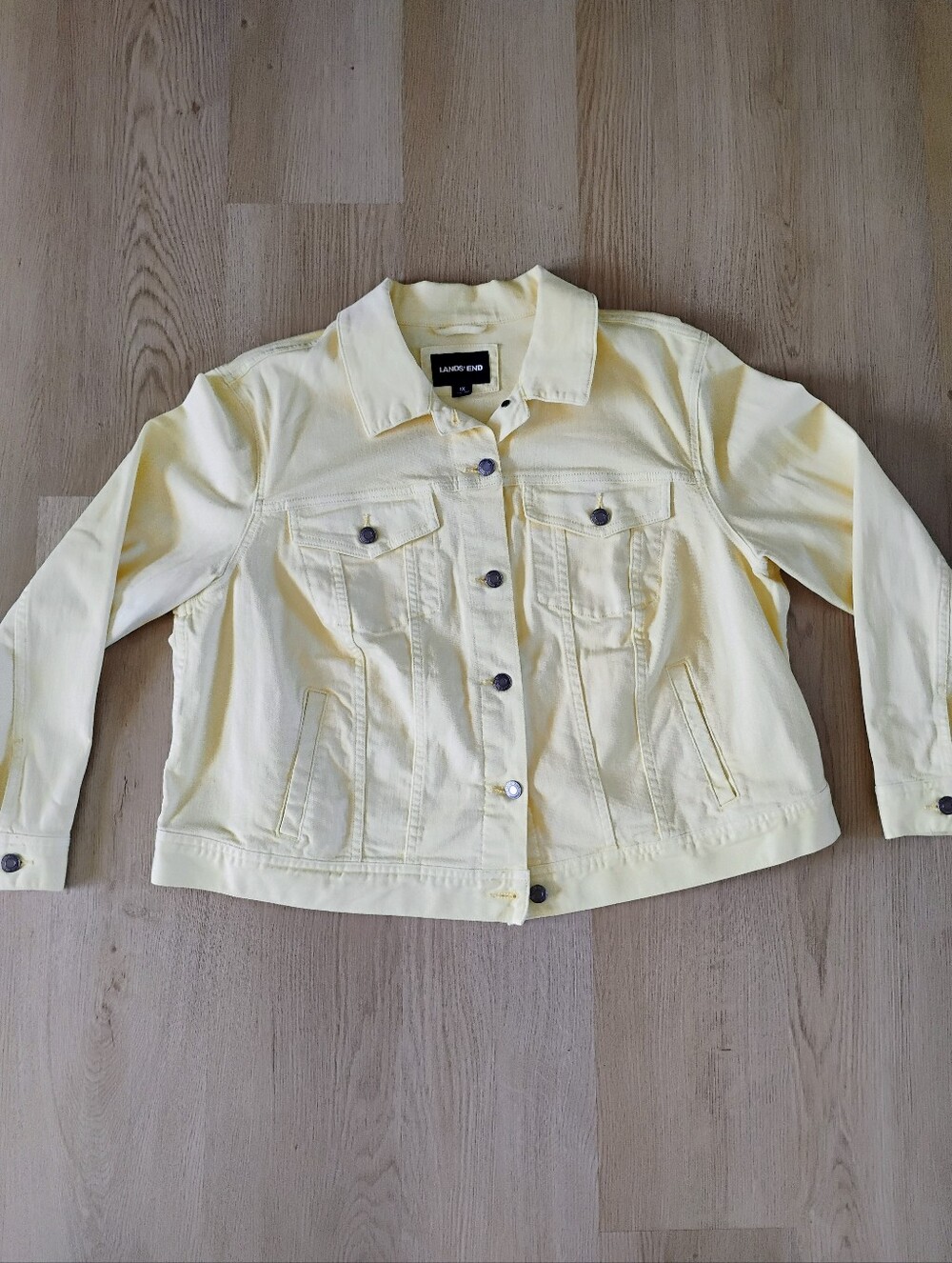 Lands' End Butter Yellow Denim Jacket